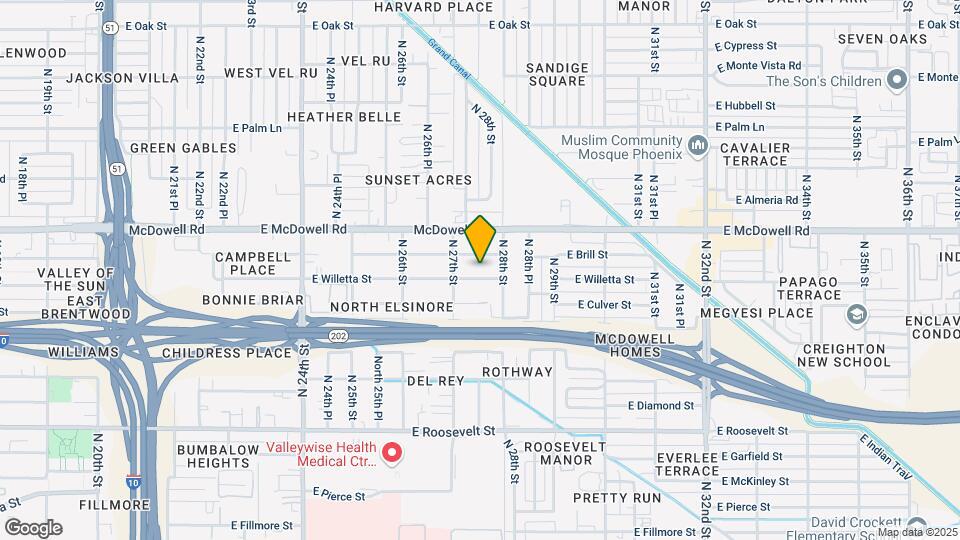 2726 E Willetta St, Unit 1 Map and Location Details