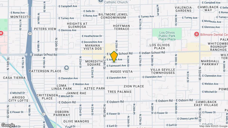 2438 E Fairmount Ave Map and Location Details