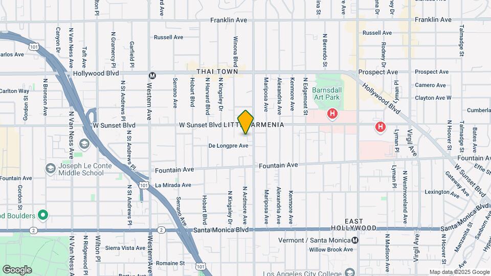 5115 De Longpre Ave Map and Location Details