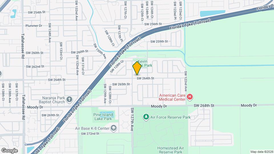 12621 SW 264th St Map and Location Details