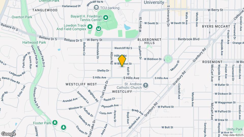3543 S Hills Ave Map and Location Details