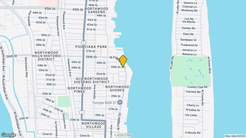 3415 N Flagler Dr Map and Location Details