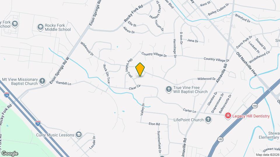 611 Glen Valley Cir Mapa y Detalles de la Ubicación