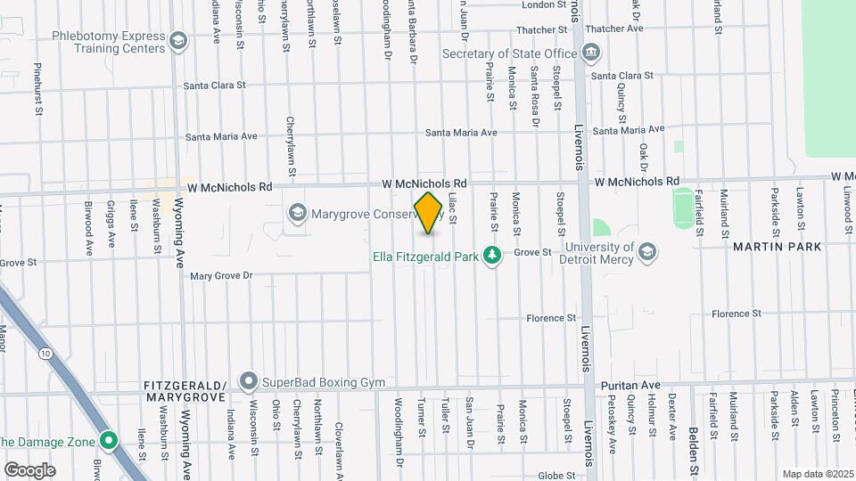 16701 Tuller St Map and Location Details