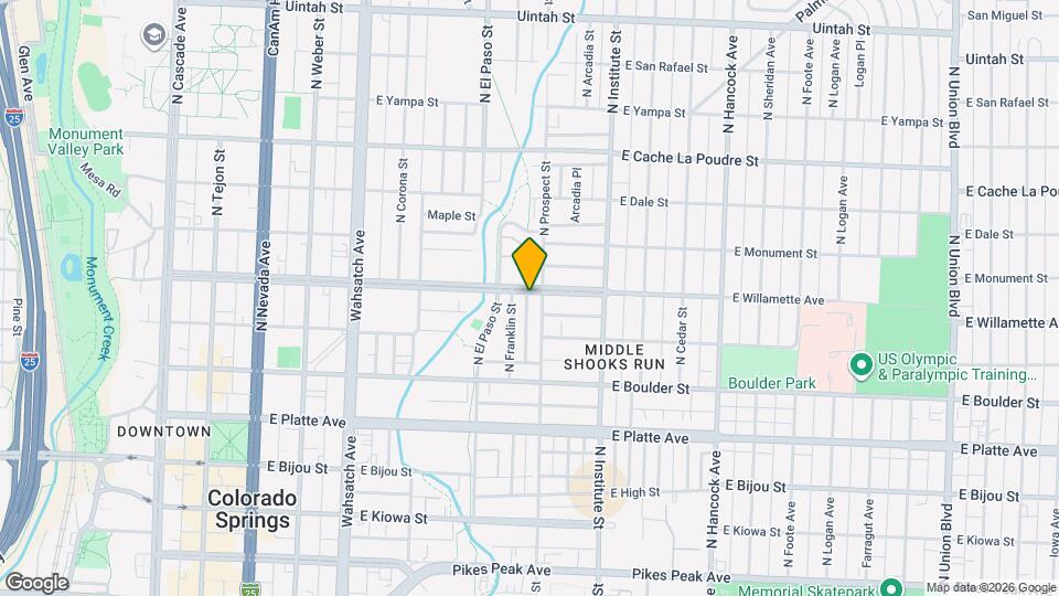 743 E Willamette Ave Map and Location Details