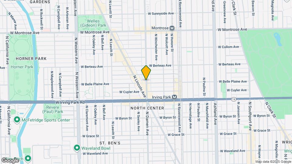 4103 N Damen Ave Map and Location Details