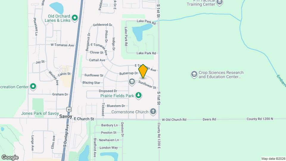 606 Sunflower St Map and Location Details