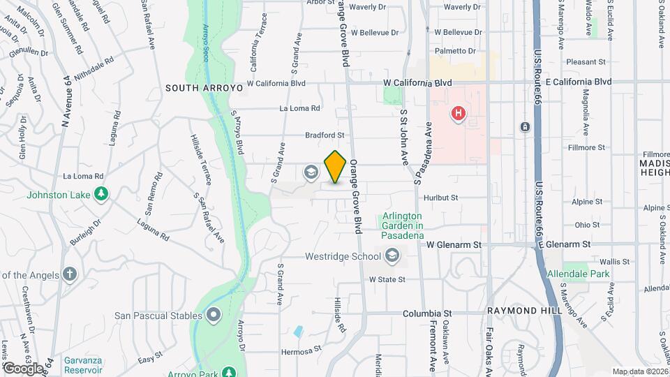 885 S Orange Grove Blvd Map and Location Details