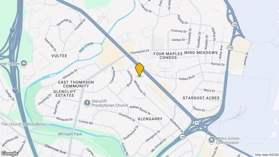 720 Winthorne Dr, Unit Nashville Basement Apt Mapa y Detalles de la Ubicación
