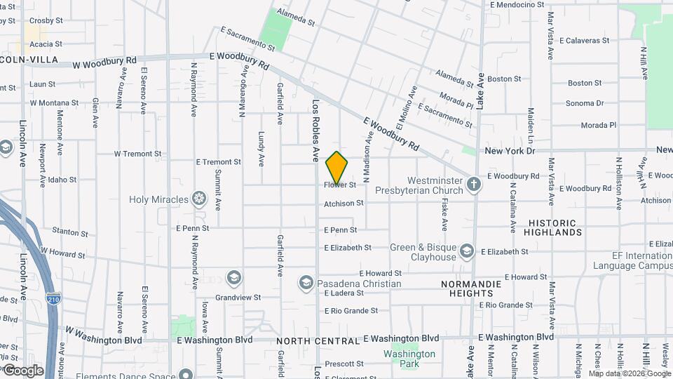 492 Flower St Mapa y Detalles de la Ubicación