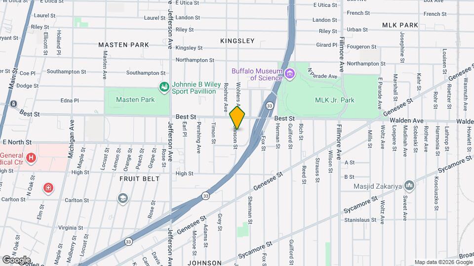 425 Johnson St Map and Location Details