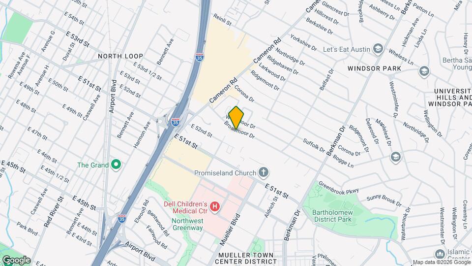 1301 Broadmoor Dr Map and Location Details