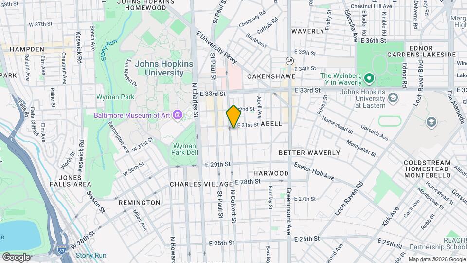 3033 N Calvert St Map and Location Details