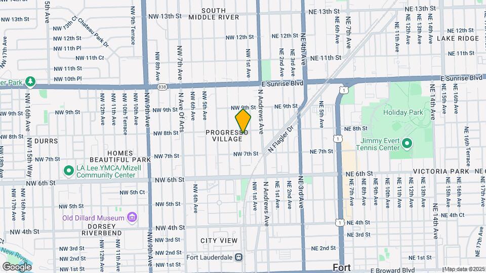736 NW 2nd Ave Map and Location Details