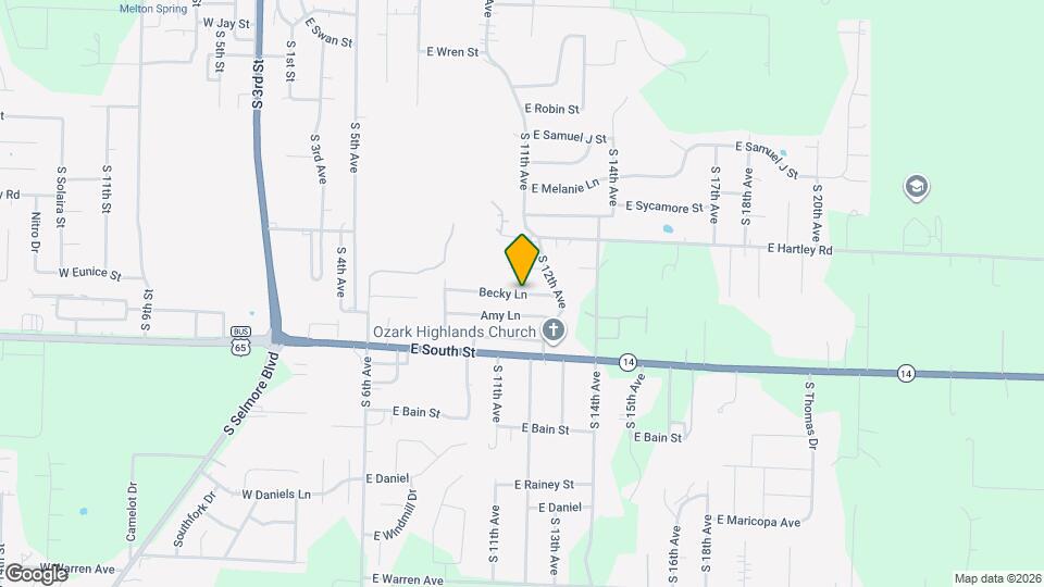 1107 Becky Ln Map and Location Details