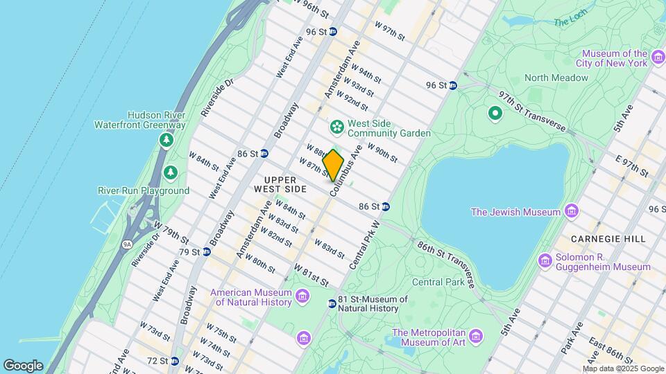 101 W 86th St Map and Location Details