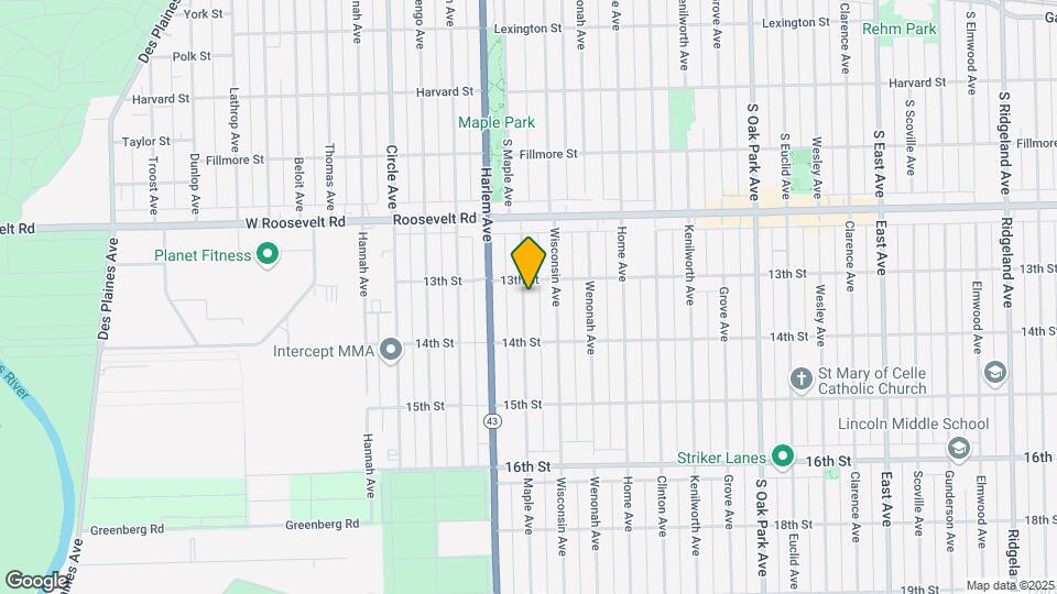 1309 Maple Ave Map and Location Details