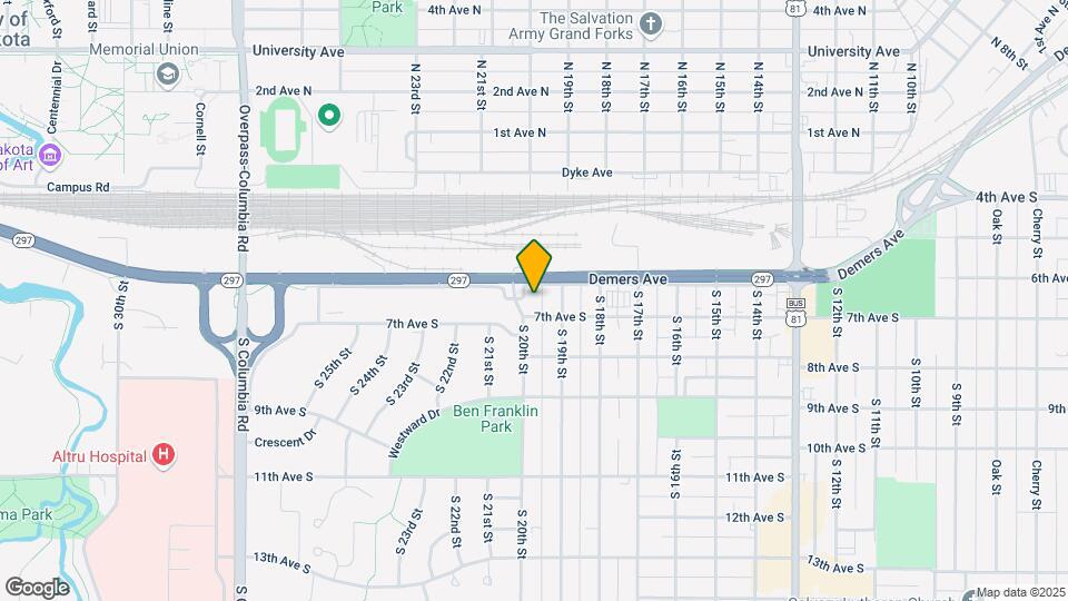 611 S 20th St, Unit B Map and Location Details