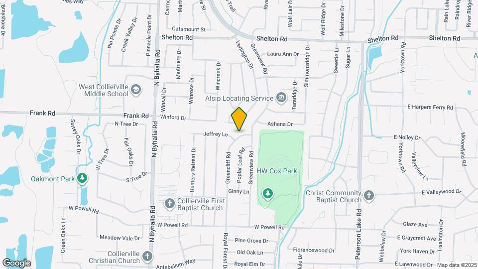 1023 Greencliff Rd Map and Location Details