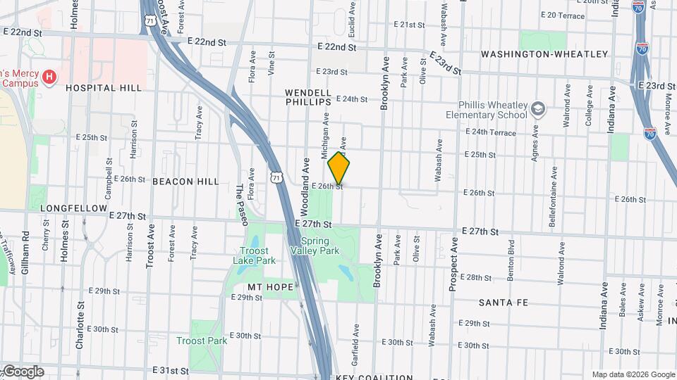 2600 Euclid Ave Map and Location Details