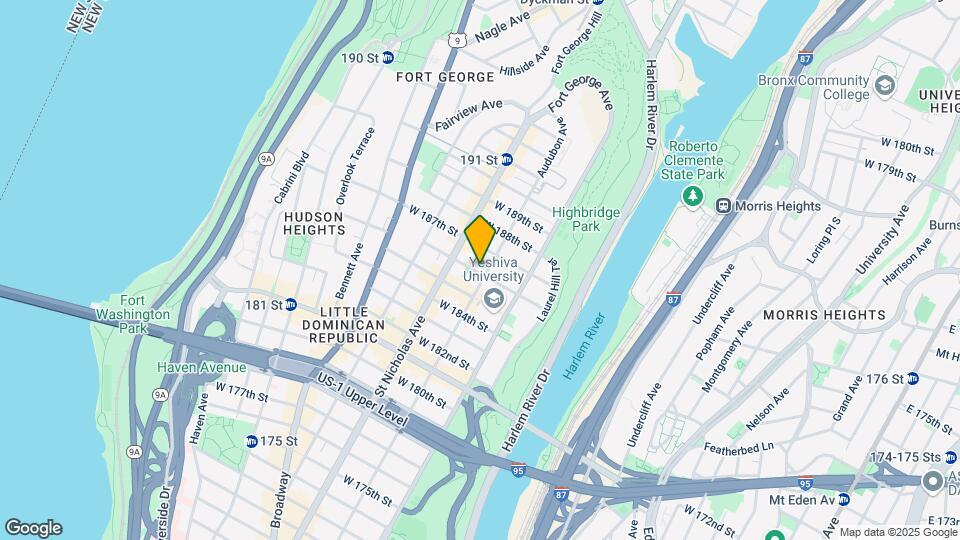 547 W 186th St Map and Location Details