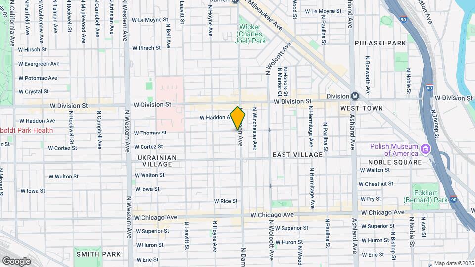 1058 N Damen Ave Map and Location Details