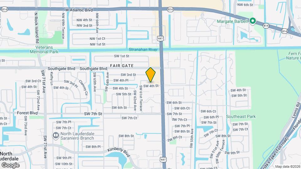 6123 SW 4th St Map and Location Details