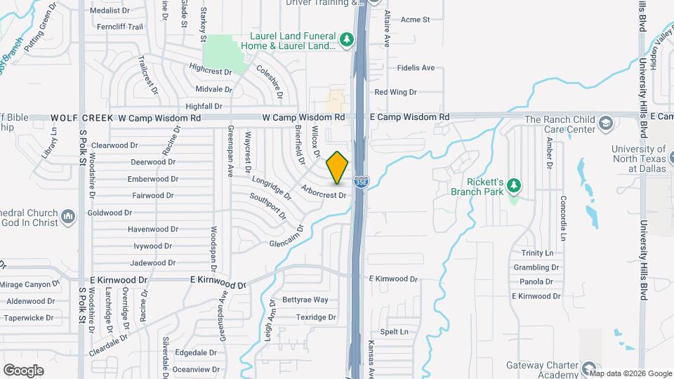 7420 Arborcrest Dr Mapa y Detalles de la Ubicación