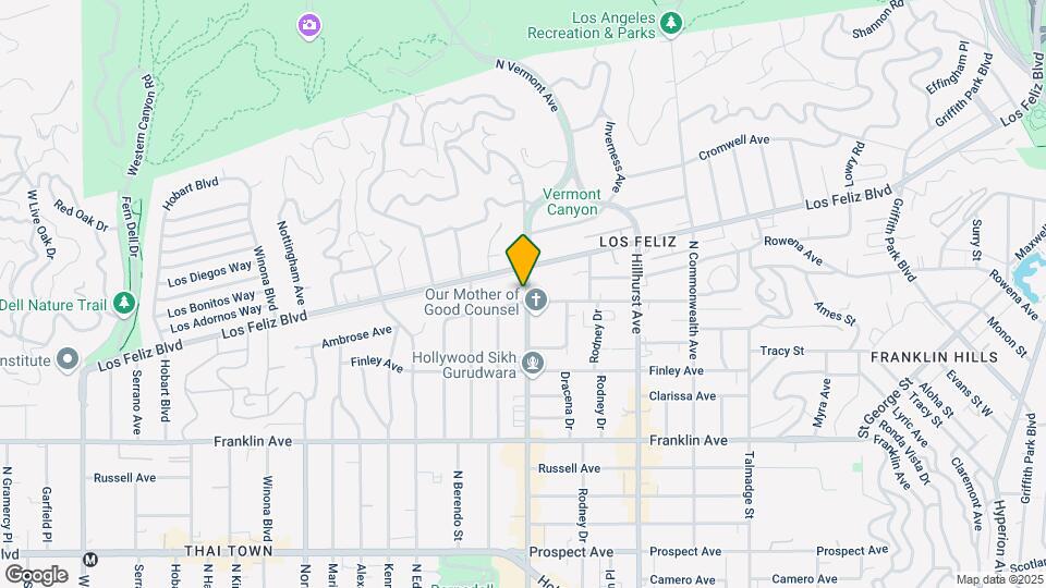 2105 N Vermont Ave Mapa y Detalles de la Ubicación