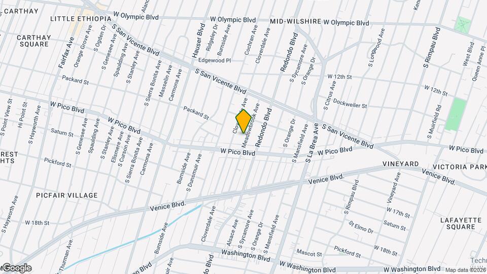 1349 Meadowbrook Ave Map and Location Details