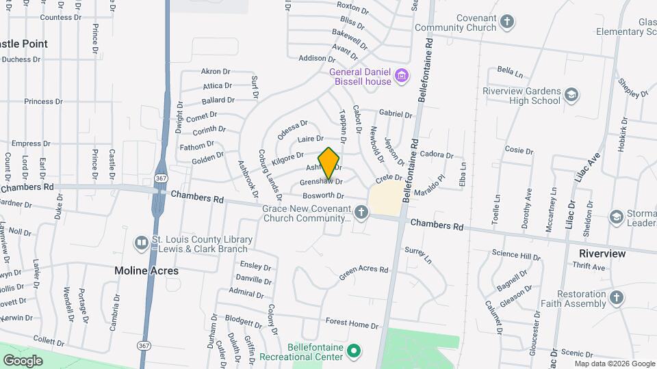 1136 Grenshaw Dr Map and Location Details