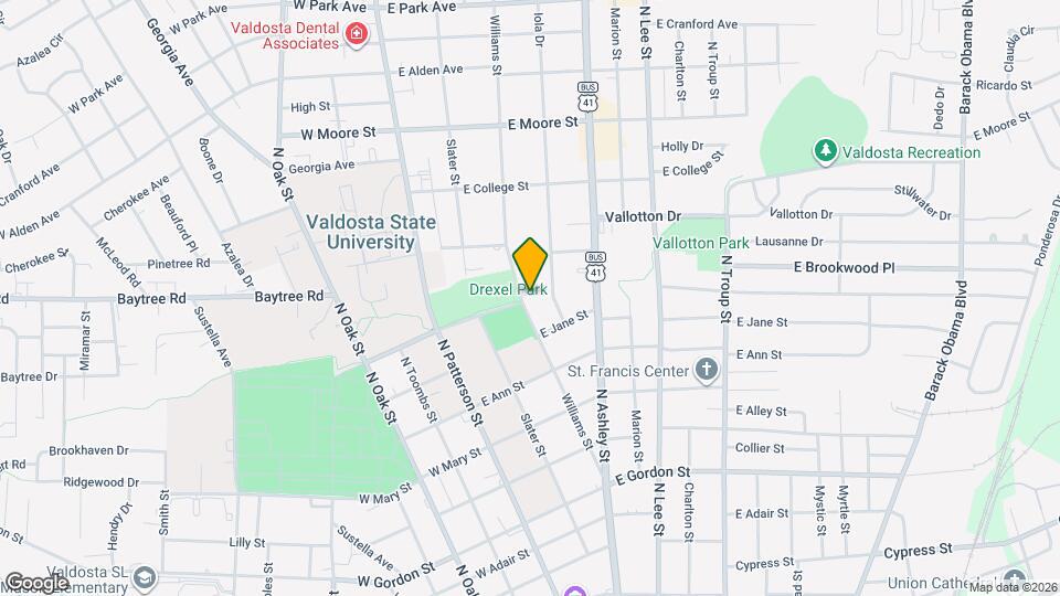 1401 Williams St Map and Location Details