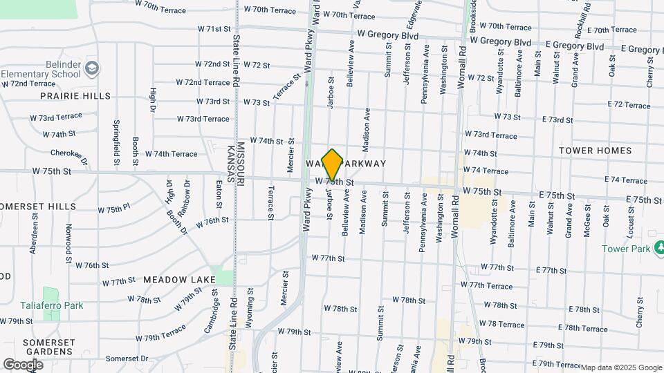 1019 W 75th St Map and Location Details