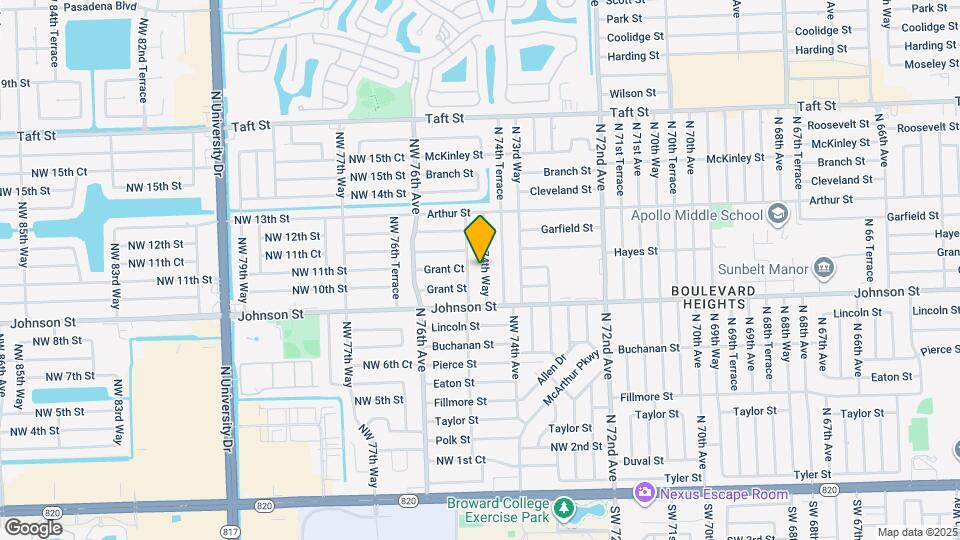 1020 N 74th Way Map and Location Details