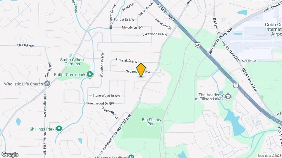 2320 Kennesaw Oaks Trail NW Map and Location Details