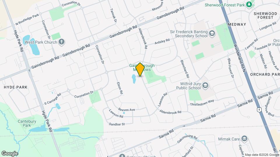 1341 Aldersbrook Rd Map and Location Details