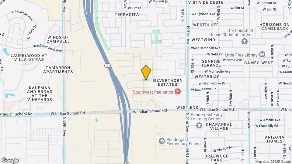 9343 W Glenrosa Ave Mapa y Detalles de la Ubicación