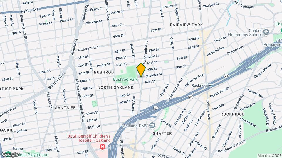 5929-5931 Telegraph Ave Mapa y Detalles de la Ubicación