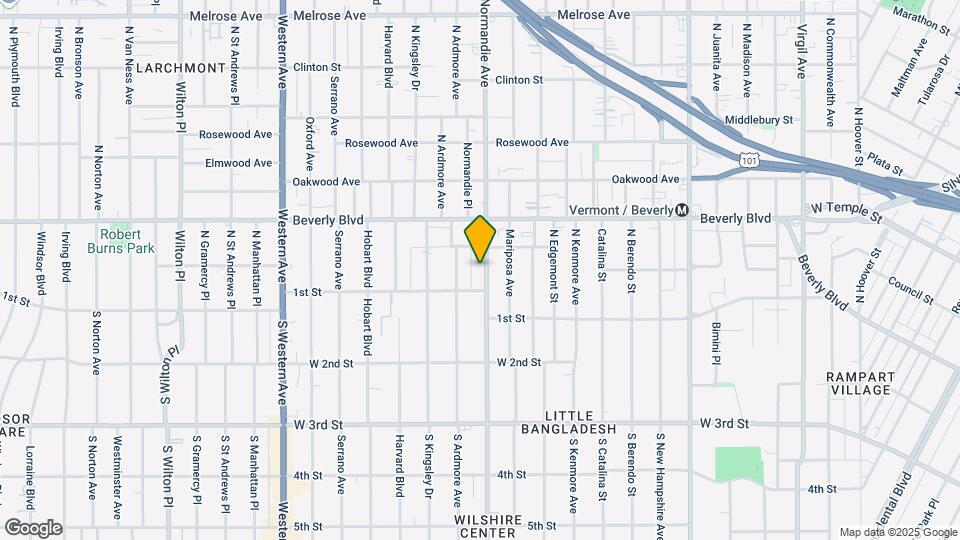 123 N Normandie Ave Mapa y Detalles de la Ubicación