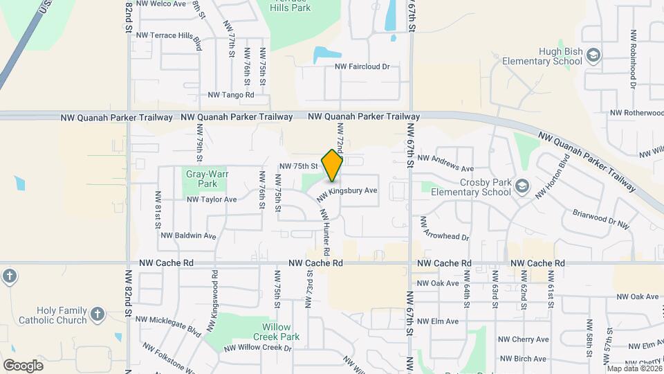 7203 NW Kingsbury Ave Map and Location Details