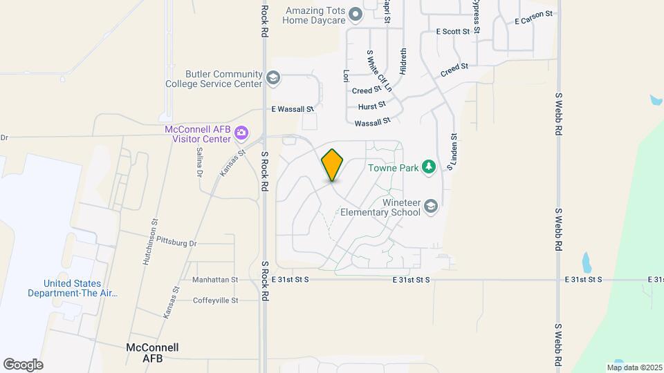 McConnell AFB On Base Housing Map and Location Details