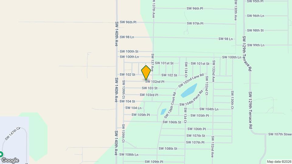 13756 SW 102nd Pl Mapa y Detalles de la Ubicación