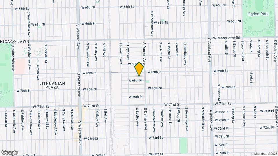 2020 W 69th Pl Map and Location Details