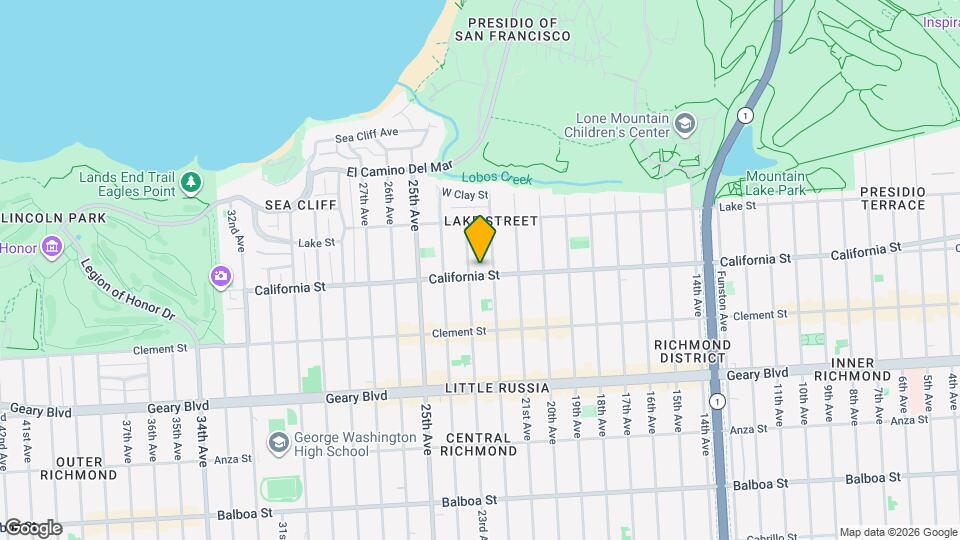 California Street Apartments Map and Location Details