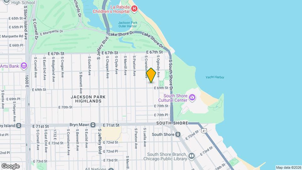 6861 S Crandon Ave Map and Location Details