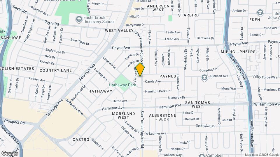 1457 San Tomas Aquino Rd Map and Location Details