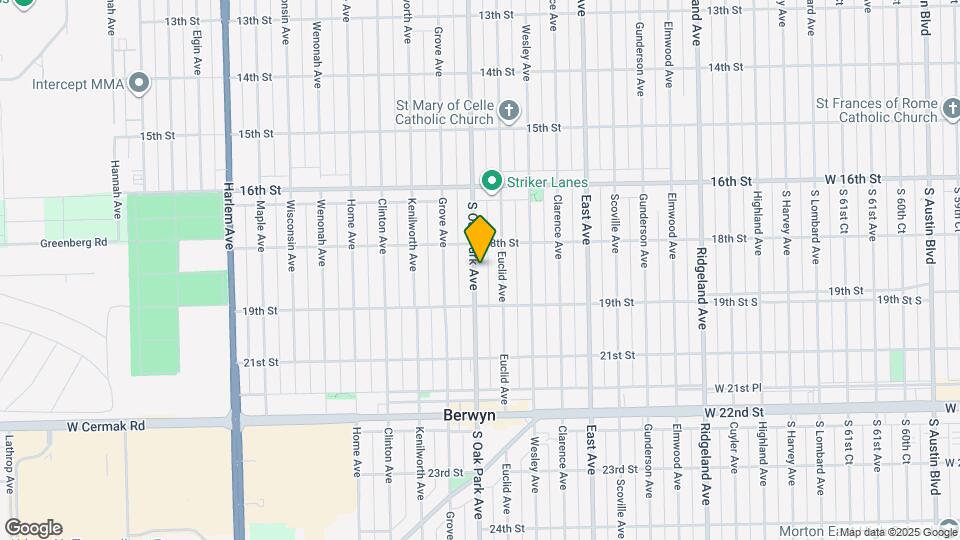 1823 Oak Park Ave Map and Location Details