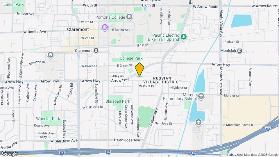 317 Cucamonga Ave, Unit Studio Map and Location Details