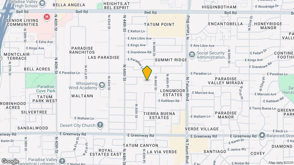 4530 E Monte Cristo Ave Map and Location Details