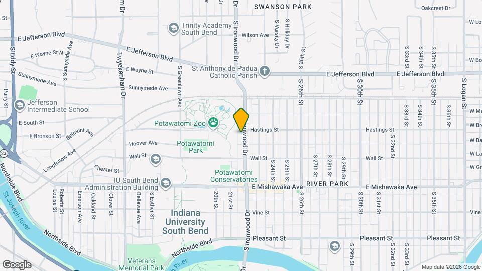 709 S Ironwood Dr Map and Location Details